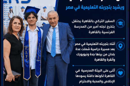 السفير التركي بالقاهرة يحتفل بتخرج نجله من المدرسة الفرنسية في مصر