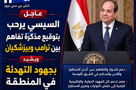 السيسي يرحب بتوقيع مذكرة تفاهم بين ترامب وبيزشكيان