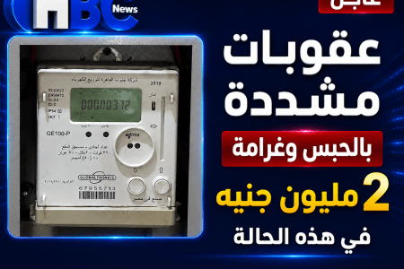 الكهرباء.. عقوبات مشددة بالحبس وغرامة 2 مليون جنيه في هذه الحالة