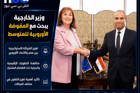وزير الخارجية يبحث مع المفوضة الأوروبية للمتوسط تعزيز الشراكة الإقليمية