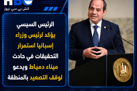 الرئيس السيسي يؤكد لرئيس وزراء إسبانيا استمرار التحقيقات في حادث ميناء دمياط