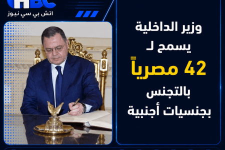 وزير الداخلية يسمح لـ42 مصريًا بالتجنس بجنسيات أجنبية