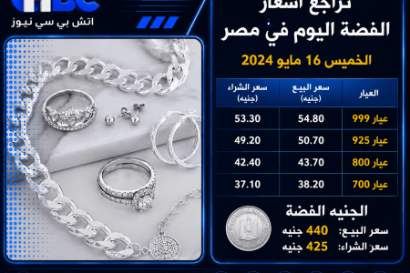 تراجع أسعار الفضة اليوم في مصر.. تفاصيل عيار 999 والجنيه الفضة