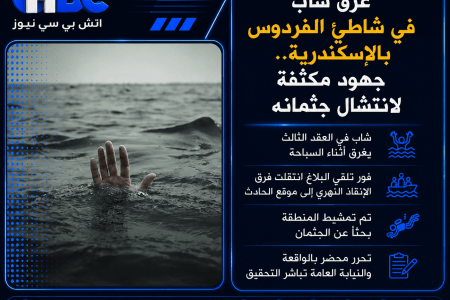 غرق شاب في شاطئ الفردوس بالإسكندرية.. جهود مكثفة لانتشال جثمانه