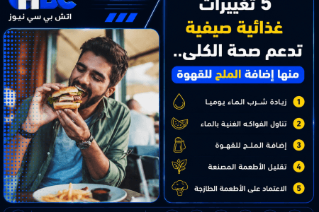 5 تغييرات غذائية صيفية تدعم صحة الكلى.. منها إضافة الملح للقهوة