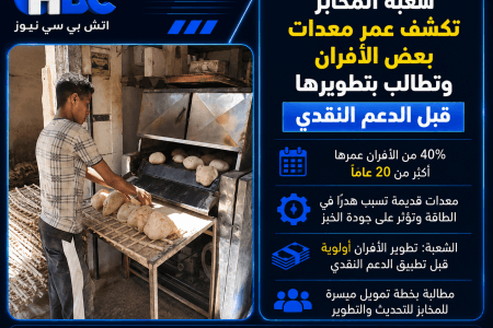 شعبة المخابز تكشف عمر معدات بعض الأفران.. وتطالب بتطويرها قبل الدعم النقدي