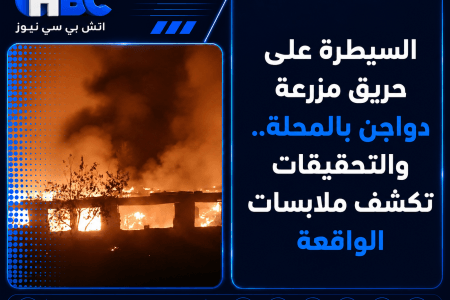 حريق داخل مزرعة دواجن بالمحلة.. الحماية المدنية تسيطر على النيران