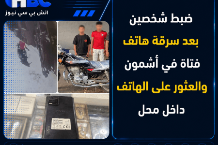 ضبط شخصين بعد سرقة هاتف فتاة في أشمون.. والعثور على الهاتف داخل محل