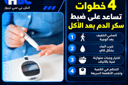 4 خطوات تساعد على ضبط سكر الدم بعد الأكل.. نصائح مهمة