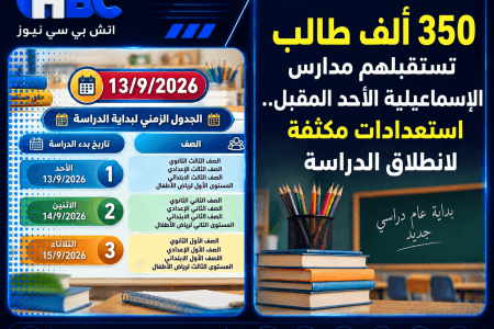 350 ألف طالب بمدارس الإسماعيلية الأحد.. استعدادات لانطلاق الدراسة