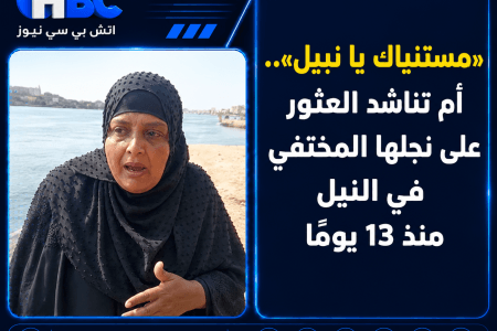 «مستنياك يا نبيل».. أم تناشد العثور على نجلها المختفي في النيل منذ 13 يومًا