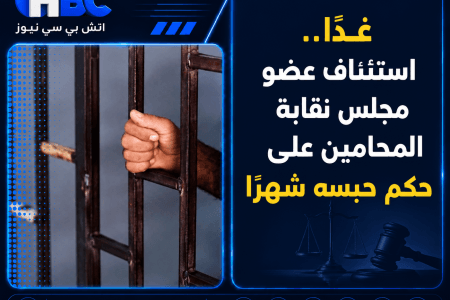 غدًا.. استئناف عضو مجلس نقابة المحامين على حكم حبسه شهرًا