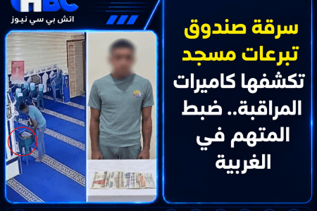 سرقة صندوق تبرعات مسجد تكشفها كاميرات المراقبة.. ضبط المتهم في الغربية