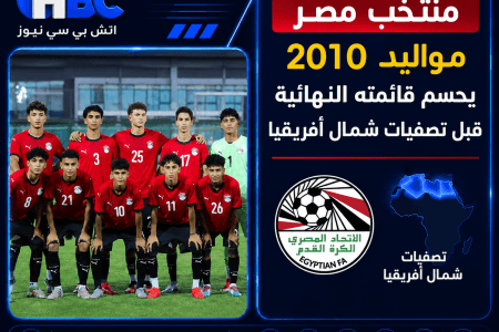 منتخب مصر مواليد 2010 يحسم قائمته النهائية قبل تصفيات شمال أفريقيا